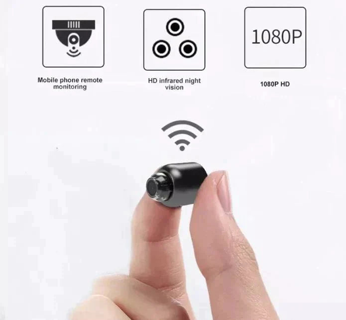 1080P HD Mini WiFi Camera – Baby Monitor, Indoor Security, Night Vision, Motion Detection, Audio & Video Recorder