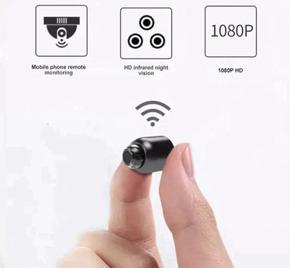 1080P HD Mini WiFi Camera – Baby Monitor, Indoor Security, Night Vision, Motion Detection, Audio & Video Recorder