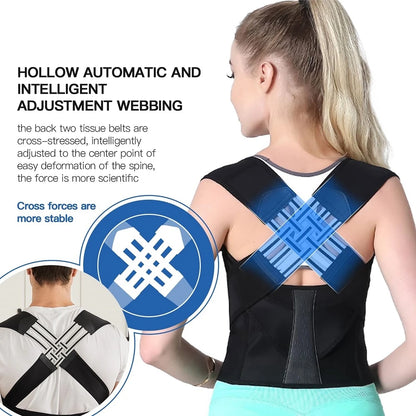 Adjustable Back Brace Posture Corrector for Men and Women – Full Back Support for Upper and Lower Pain Relief