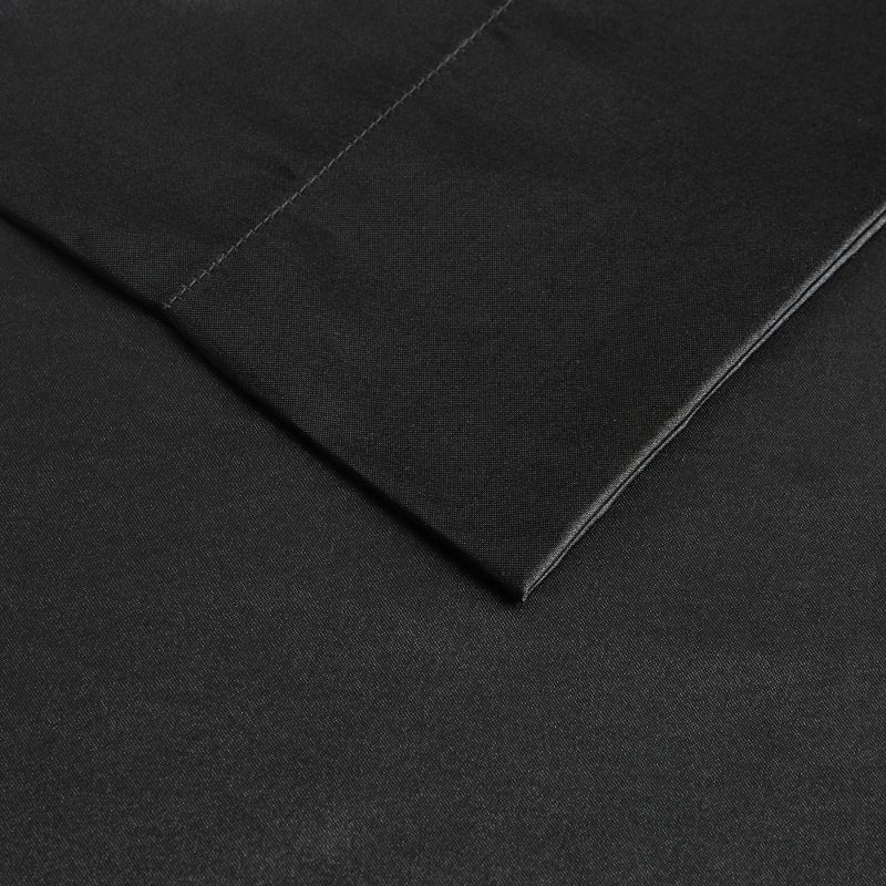 Black Satin Pillowcase Set - 2 Piece, Silky Soft Finish