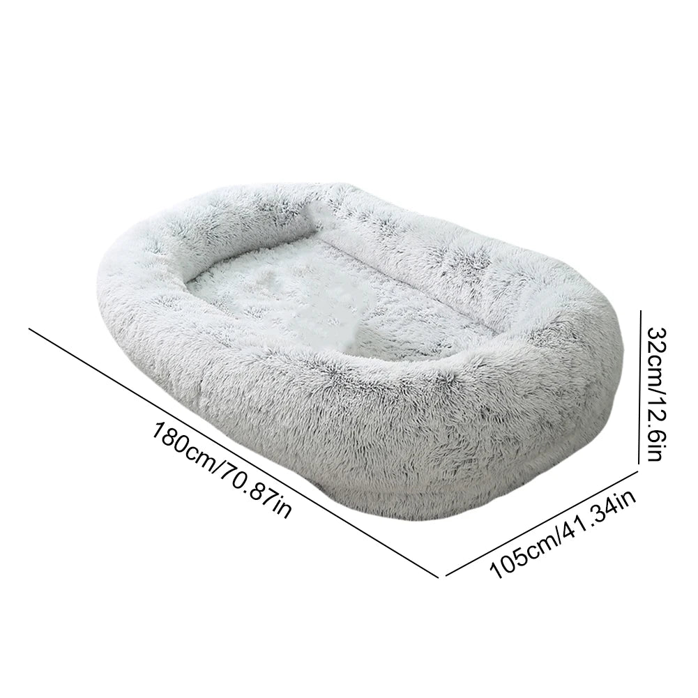 Human-Size Plush Dog Bed for Adults and Pets – Soft Sofa Basket, Washable Pet Bed, Relaxation Lounge for Home