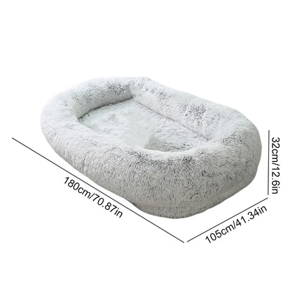 Human-Size Plush Dog Bed for Adults and Pets – Soft Sofa Basket, Washable Pet Bed, Relaxation Lounge for Home