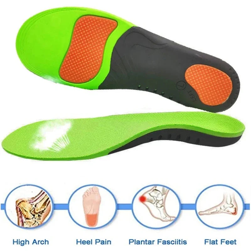 EVA Orthopedic Shoe Insoles for Flat Feet, Arch Support, and Shock Absorption – Men's and Women's Sizes