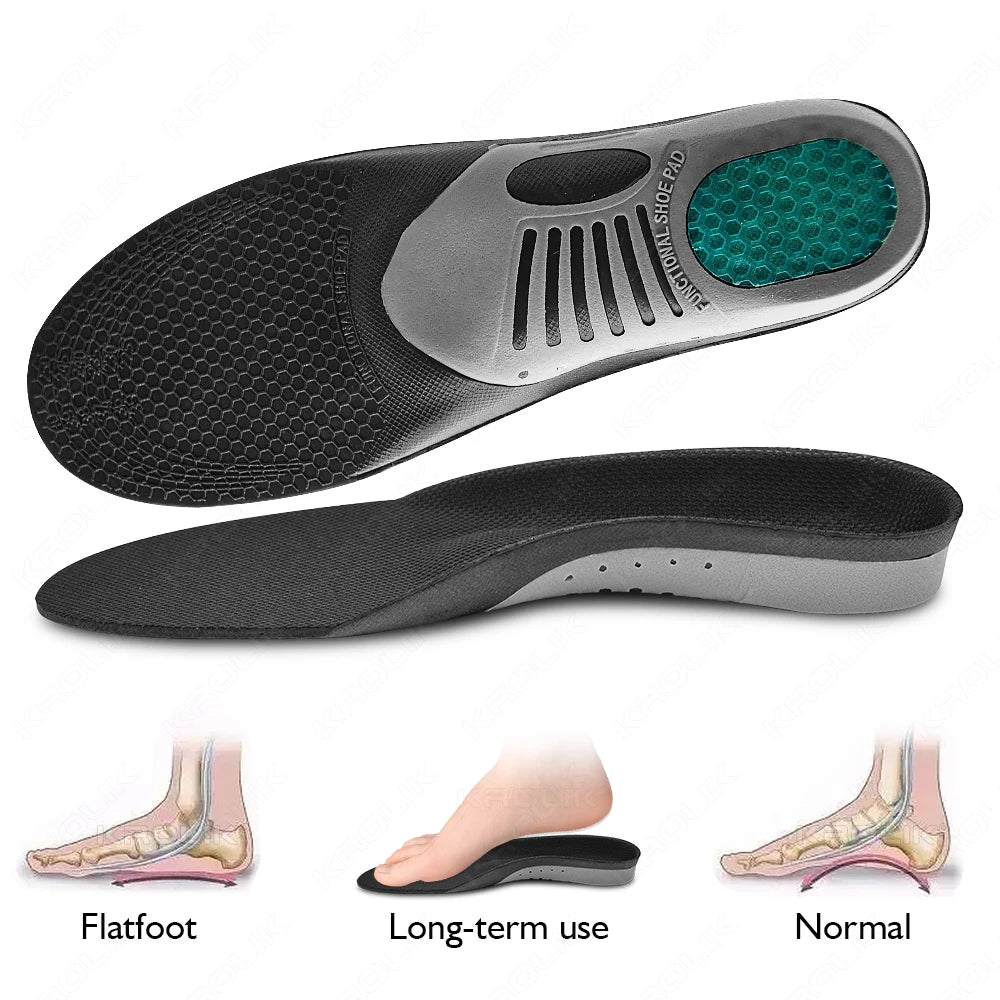 Orthopedic Arch Support Insoles for Flat Feet and Plantar Fasciitis – Shoe Inserts for Everyday Comfort