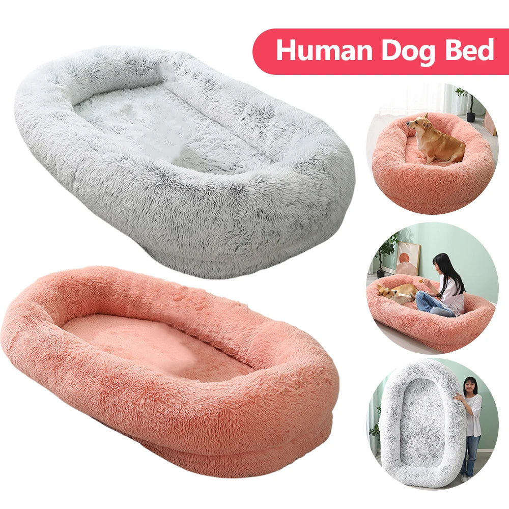 Human-Size Plush Dog Bed for Adults and Pets – Soft Sofa Basket, Washable Pet Bed, Relaxation Lounge for Home