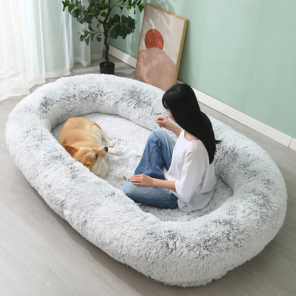 Human-Size Plush Dog Bed for Adults and Pets – Soft Sofa Basket, Washable Pet Bed, Relaxation Lounge for Home