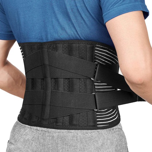 Adjustable Lumbar Support Belt for Back Pain Relief – Waist Trainer Brace with Double Pull Straps for Men & Women