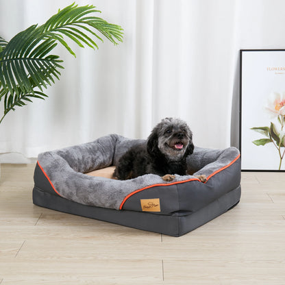 Orthopedic Foam Dog Bed with Removable Cover – Soft, Waterproof, and Supportive