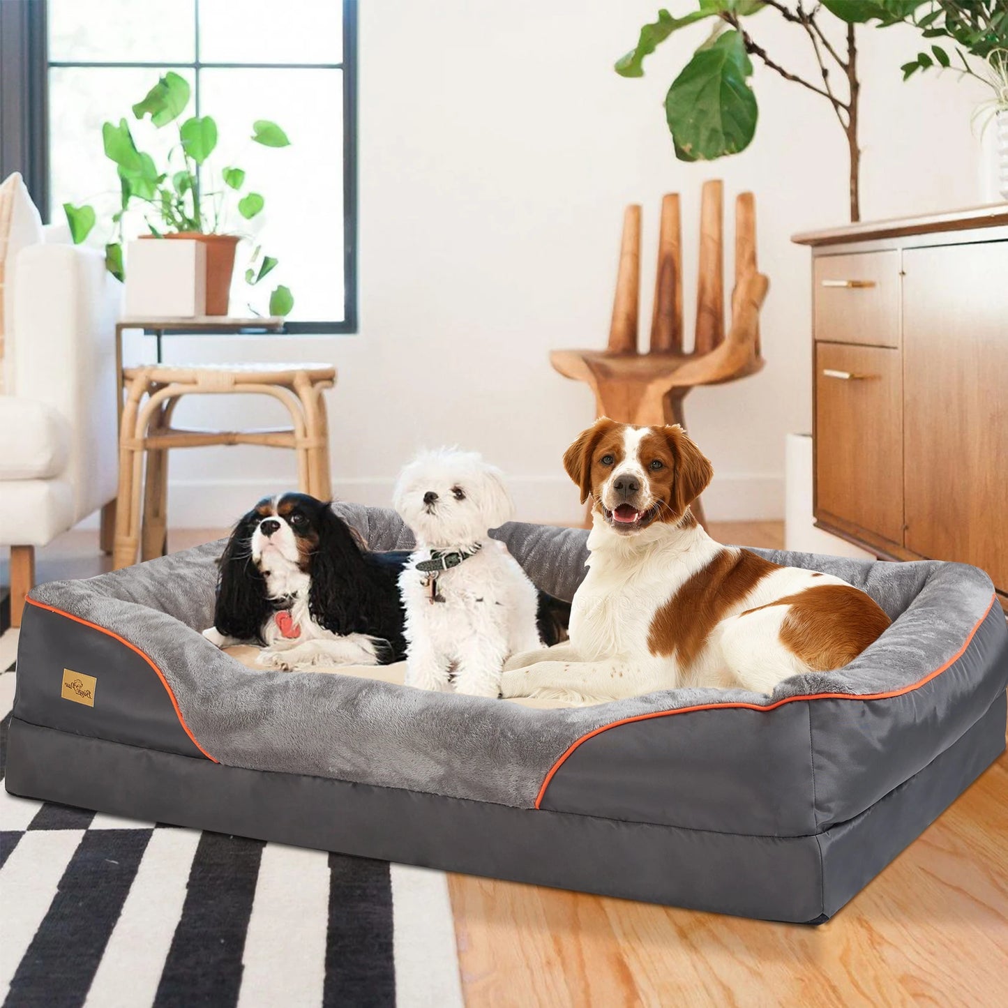 Orthopedic Foam Dog Bed with Removable Cover – Soft, Waterproof, and Supportive