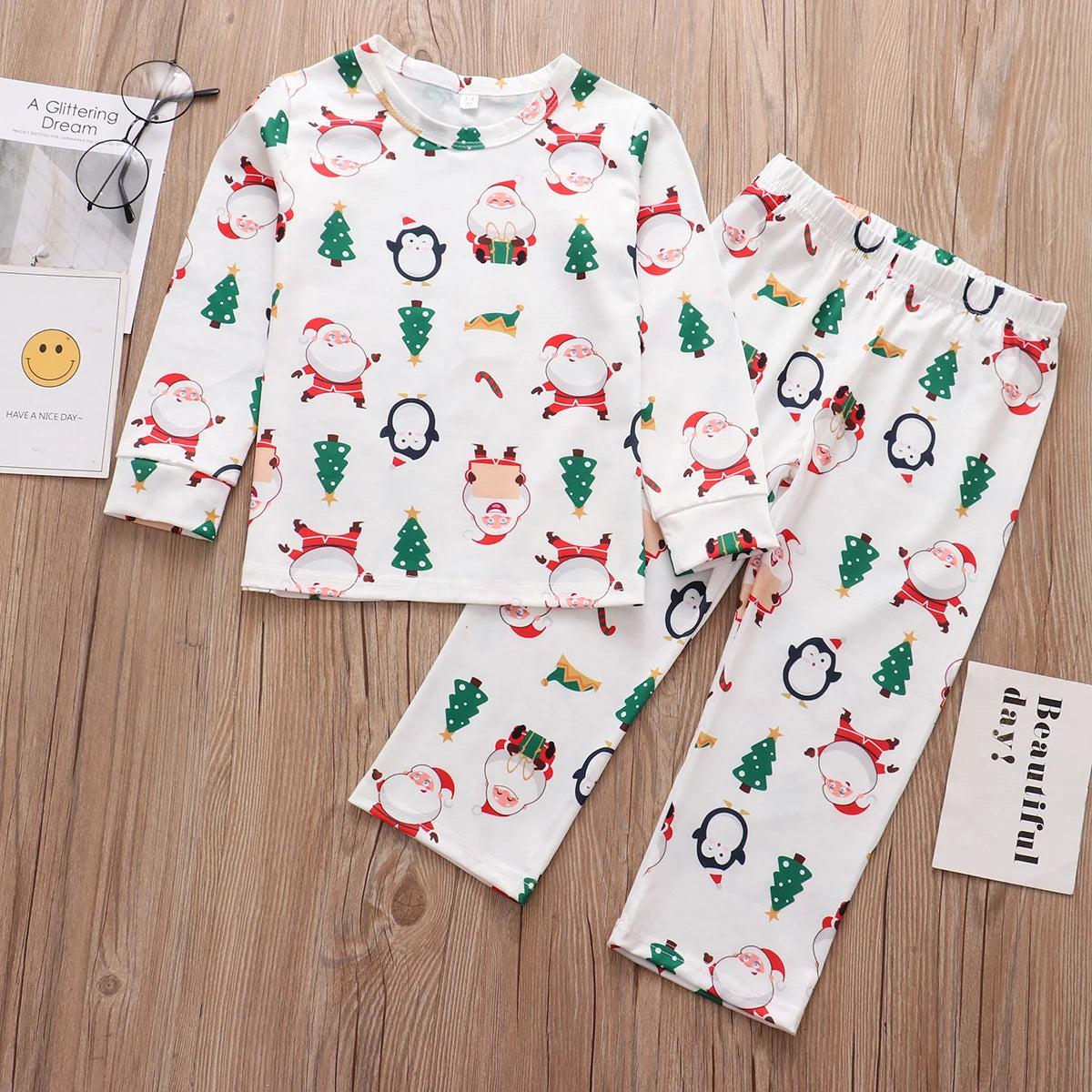 Matching Family Christmas Pajamas Set - Santa Claus and Festive Designs for Adults, Kids, and Babies