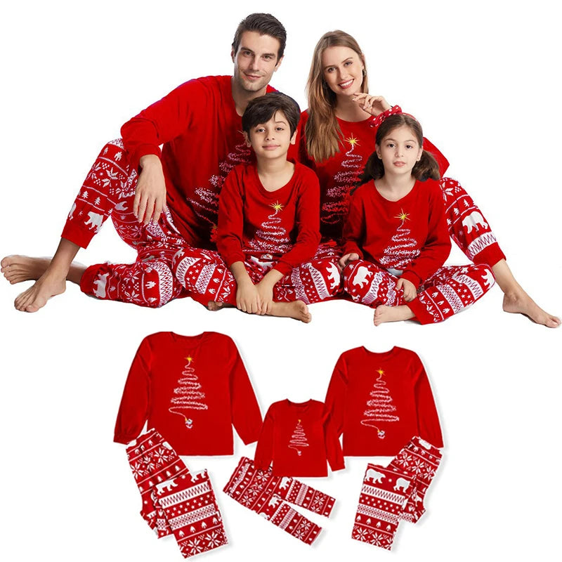 Christmas Family Matching Pajamas Set - Festive Outfits for Adults, Kids, Baby, and Pets