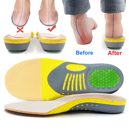 Orthopedic Arch Support Insoles for Flat Feet and Plantar Fasciitis – Shoe Inserts for Everyday Comfort