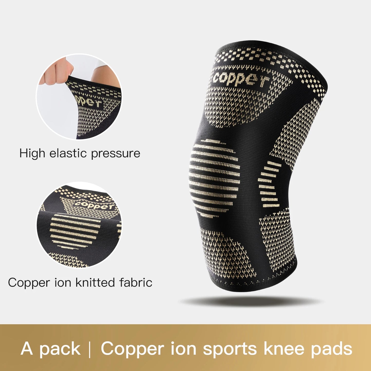 Copper Compression Knee Brace for Arthritis Pain Relief – Support for Sports, Joint Pain & Recovery