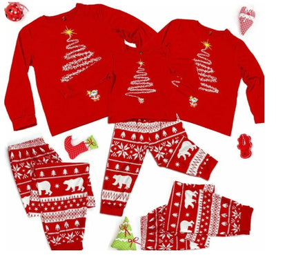 Christmas Family Matching Pajamas Set - Festive Outfits for Adults, Kids, Baby, and Pets