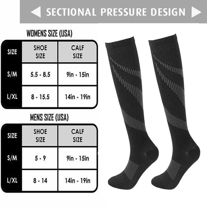 Compression Socks for Medical Varicose Veins – Knee-High Anti-Fatigue Nursing Stockings for Sports and Everyday Use