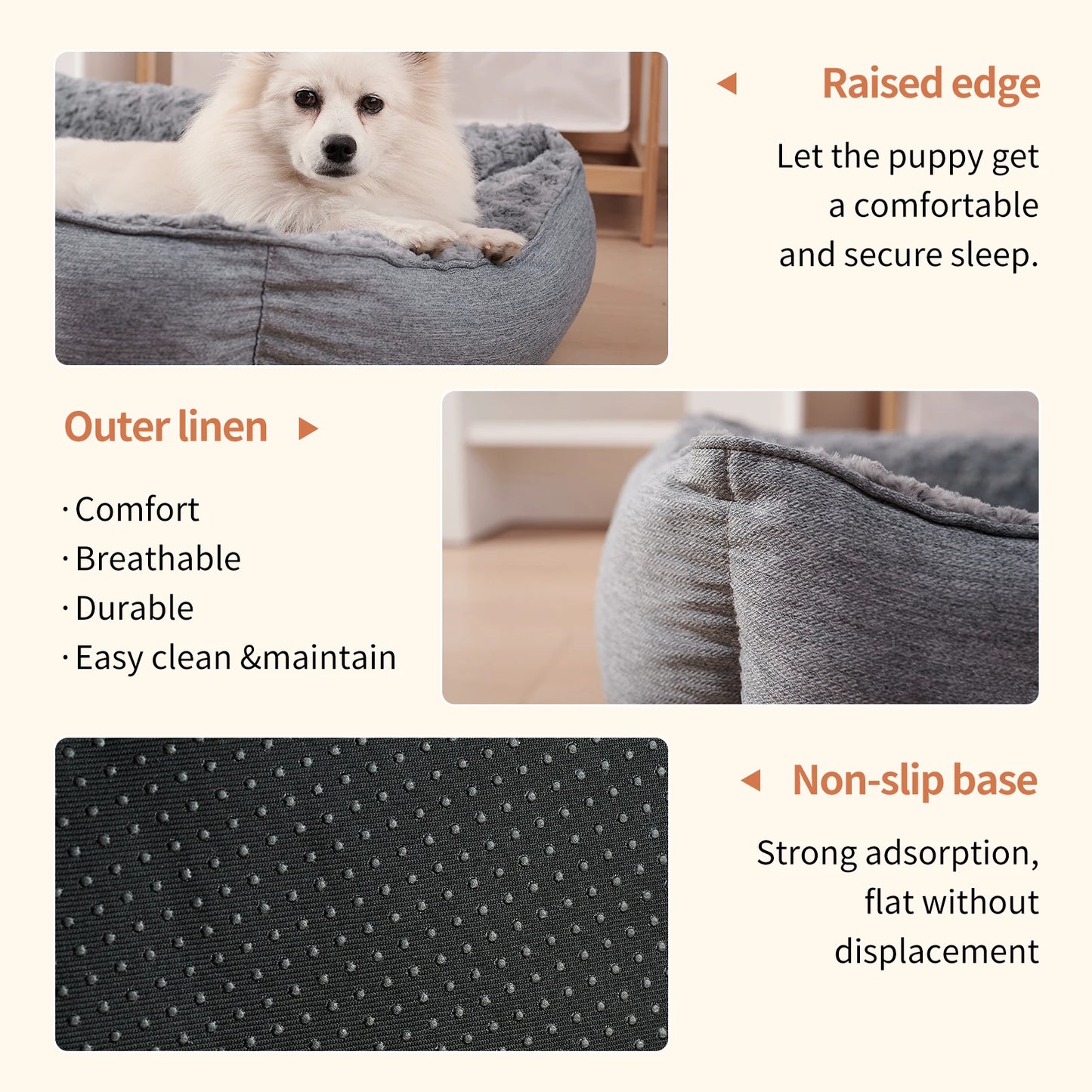 Orthopedic Dog Bed for Small, Medium, and Large Dogs – Thickened, Calming, and Supportive for Deep Sleep